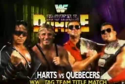 WWE-WWF_Royal-Rumble-1994_Harts_Bret_Owen_vs_Quebecers